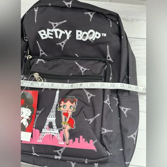 Betty Boop “ In Paris “ Backpack Perfect for Every Day Use Lightweight - Picture 3 of 9